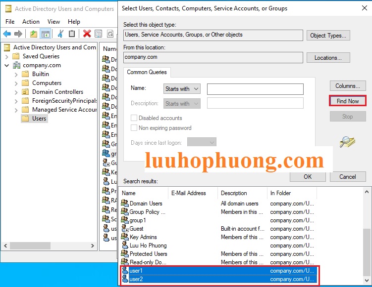 Hướng Dẫn Tạo Users và Groups trong Active Directory – Windows Server ...