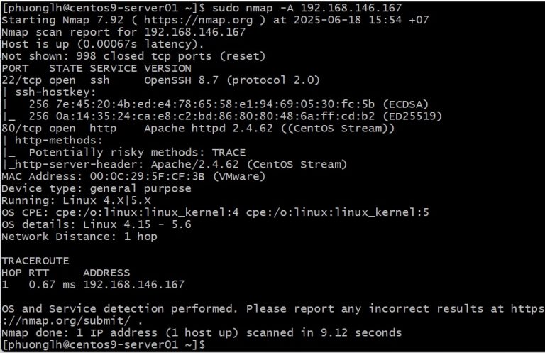 Hướng dẫn sử dụng công cụ quyét cổng Nmap Port Scanning trong Linux ...